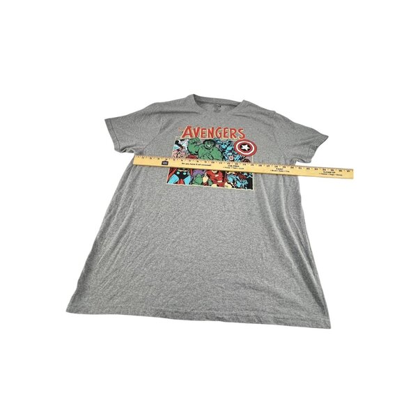 Marvel Avengers Graphic Tee Gray XL Cotton Blend Comic Novelty Print Casual - Picture 5 of 16